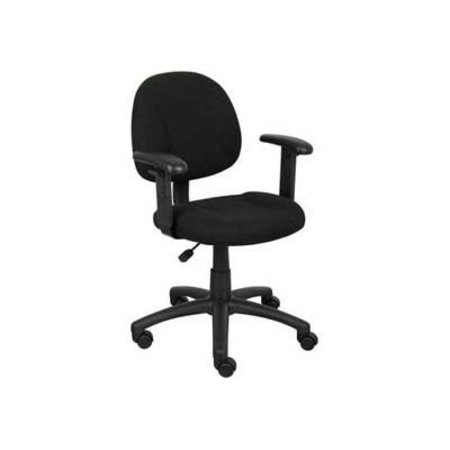 BOSS OFFICE PRODUCTS Boss Deluxe Posture Chair with Adjustable Arms Black B316-BK